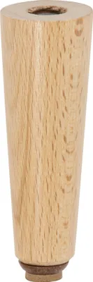 Produktbild von WAGNER Möbelbein BUCHE Holz konisch - Ø 35/25 x 110 mm, natur, QuickClick® Filzgleiter Ø 30 mm, Innengewinde Ø 10 mm - 12771001