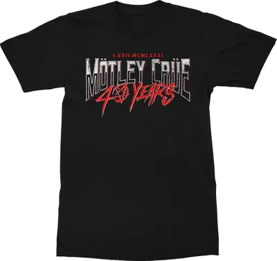 Produktbild von Motley Crue - "40 Years" T-Shirt für Herren/Damen Uni RO1743 (M) (Schwarz)