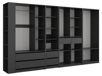 Image de Armoire Vicco Elmo Anthracite 50x200cm Lot de 5, Model 61350