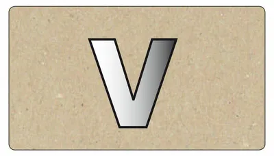 Immagine prodotto di Specchio ornamenti lettera V minuscola