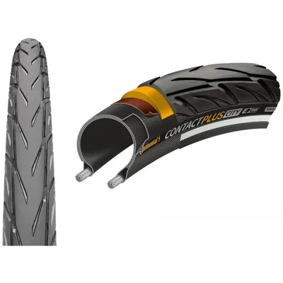 Obrázok produktu pre Plášť Continental Contact Plus City 28x1,60 (42-622) – drôtený čierny reflexný 0101340