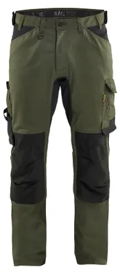 Produktbild von Blakläder Handwerker Arbeitshose mit Stretch 1751, Farbe:Waldgrün/Schwarz, Größe:C56