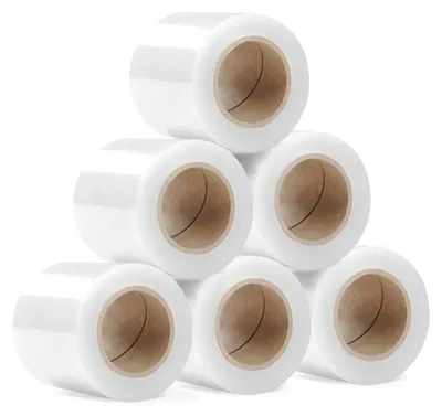 Zdjęcie produktu dla Folia stretch, zestaw 6 małych rolek, 130 metrów, 6 x 210 g, przezroczysta folia do zabezpieczania mebli