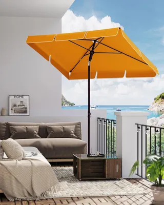 Produktbild von Balkon-Sonnenschirm - Sonnenschirm - UPF 50+ UV-Schutz - Mit Aufbewahrungstasche - Ohne Schirmständer - Weiß