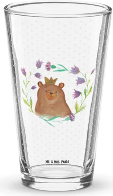 Produktbild von Mr. & Mrs. Panda Glas Bär Königin - Transparent - Geschenk, Mutti, Longdrinkglas, Tumbler, Bierglas, Mama, Mom, Teddy, Muttertag, Mutter, Beste, Wasserglas, Cocktailglas