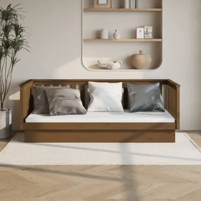 Produktbild von "Rabatt" Tagesbettrahmen/Schlafsofa - Modernes Design - Honigbraun 80x200 cm Massivholz Kiefer - Klassische Betten CC21898