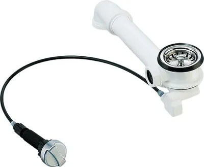 Produktbild von Universal Siebkorb-Excenterventil 70 mm Ablaufgarnitur Abfluss Ersatzteil Spüle inkl. Drehexcenter / Raumschaffer / Hohlschraube / Dichtung / Körbchen ca. 54 mm/ Fernbedienung