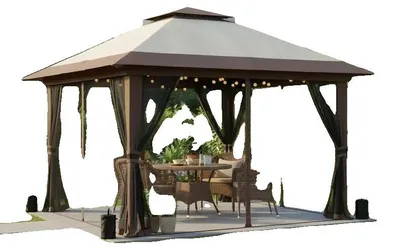 Produktbild von Gazebo, UV-Schutz, Reißverschluss-Moskito-Netze, armeegrün