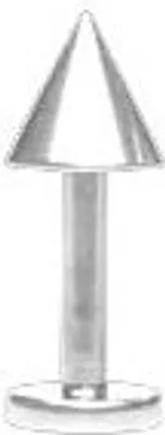 Produktbild von Labret Lippen Ohr Piercing Titan Glänzend Mit Spitze 3mm Lippe TBLSNN.6-10mm - 10.0 Millimeter