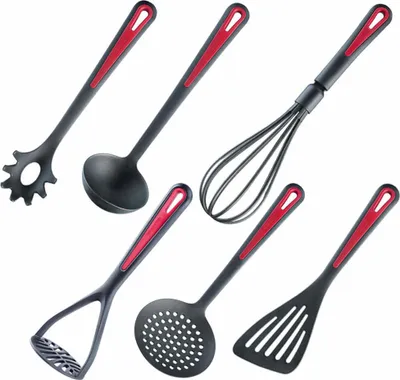 Immagine prodotto di Westmark Küchenhelfer-Set Gallant, 6 tlg.,1 x 29352270 Pfannenwender Gallant,1 x 29502270 Schaumlöffel Gallant,1 x 29632270 Kartoffelstampfer Gallant,1 x 29562270 Suppenkelle Gallant,1 x 29682270 Schneebesen Gallant,1 x 29602270 Spaghettilöffel Gallant, 2