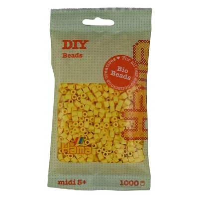 Image de Hama Perles à repasser 190-103 Hama Perles à repassermidi, jaune clair, en sachet