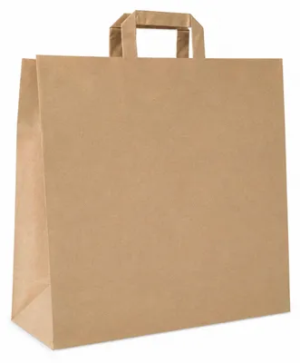 Image de Elzusha - Sacs en papier kraft avec anses plates - 45x47x17 cm - Lot de 25