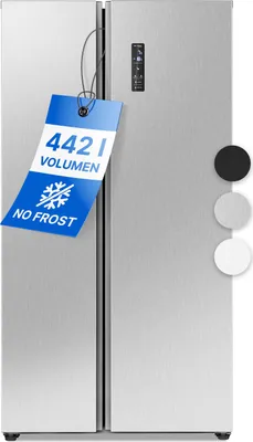 Produktbild von Bomann® Side by Side Kühl Gefrierkombination mit Total No Frost und 442L Nutzinhalt, Kühlschrank Side by Side mit MultiAirflow-Technologie,  SBS 7344 inox