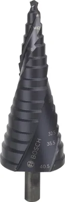 Image de Foret étagé HSS-AlTiN Bosch pour presse-étoupes M10-M40 10 mm 125,5 mm - 2608588071