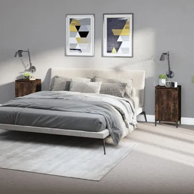 Immagine prodotto di vidaXL Comodini 2 pz. Rovere affumicato 40x35x70 cm Materiale ligneo