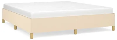 Image de vidaXL Cadre de lit sans matelas Crème 180x200 cm Tissu