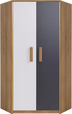 Produktbild von Marmex Quatro Q8 - Eckgarderobe, Eckkleiderschrank+2 Kleiderstangen Einlegeböden für ein Kinderzimmer, Jugendzimmer, Schlafzimmer