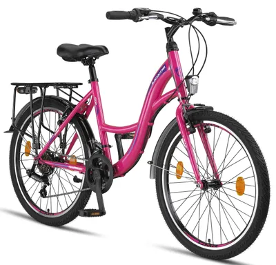 Immagine prodotto di Licorne Bike Stella Premium City Bike 20,24,26 e 28 pollici bici per ragazze uomini e donne 21 velocità (6 velocità per 20 pollici) Olanda city bike
