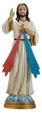 Jesus Barmherzig-Figur, handbemalt, Harz, 40 cm