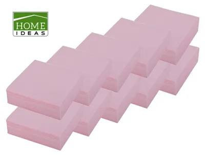 Produktbild von 500 Servietten rosa 33x33cm 3lagig 1/4 Falz Papierserviette Tischdeko Papiertuch