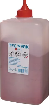 Image de Craie à tracer 1000 g rouge bouteille plastique
