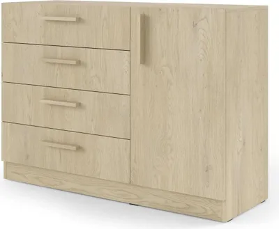 Productafbeelding van Furniture24 Kommode Braga Brk2Dc, dressoir 120 x 85 x 40 cm - Eikenhout Cremona
