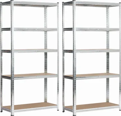 Obrázok produktu pre Akord Kovový Regál 10 Políc Strieborný 80X40X180 Cm