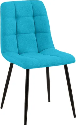 Produktbild von Esszimmerstuhl FIGAD - Stoff Türkis 45x55x84 cm | Essstühle Esszimmerstühle Küchenstühle Wohnzimmerstühle