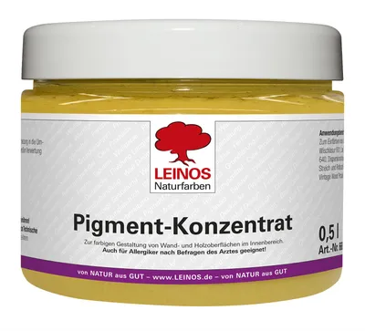 Produktbild von LEINOS Pigment Oxid-Gelb 0,5 l für Naturfarben innen, auf Wasserbasis