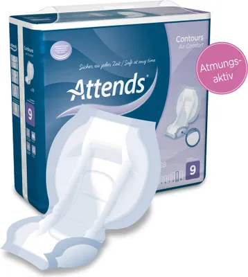 Produktbild von Vorlage Attends Contours Air Comfort 9 (1Karton:4x28Stk.)>>>>