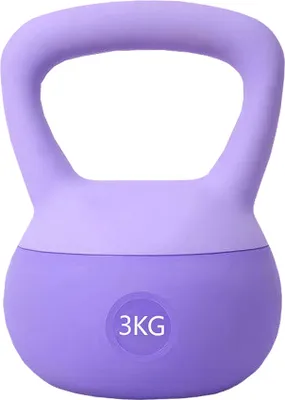 Image de Kettlebells de fitness souples Pour Hommes Et Femmes, Poignée Large, Rembourré, Protection Antichoc, Antidérapant (Violet, 3KG)