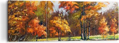 Produktbild von Bild auf Leinwand - Leinwandbild - Park Herbst Wasser - 120x40cm - Wand Bild - Wanddeko - Leinwanddruck - Bilder - Kunstdruck - Wanddekoration - Leinwand bilder - Wandkunst - CA120x40-3536
