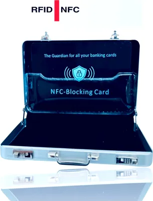 Produktbild von 1x RFID / NFC Blocker Karte, NFC Schutz für Ihre EC & Kreditkarten in Ihrem Smart-Wallet,  Schutzkarte, BlockingCard