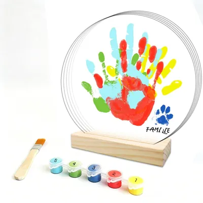Produktbild von Hand- und Fußabdruckset für Babys, personalisiertes Geburtsgeschenk