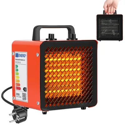 Obrázok produktu pre Elektrický ohrievač Vigevee, 2000 W, 3 stupne, termostat do 85 °C, vhodný do miestností do cca 20 m², červený