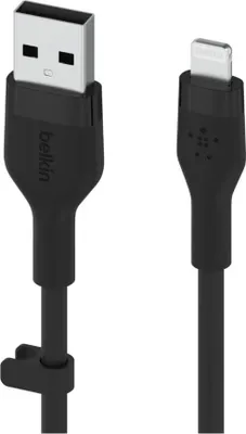 Produktbild von Belkin Flex Lightning/USB-A 1m mfi zert., schwarz  CAA008bt1MBK