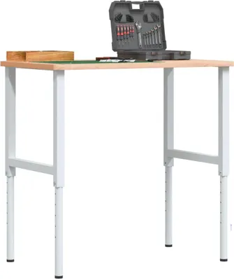 Zdjęcie produktu dla vidaXL Stół warsztatowy rama regulowana 2 szt. Metal 55x(69-95,5) cm Szary