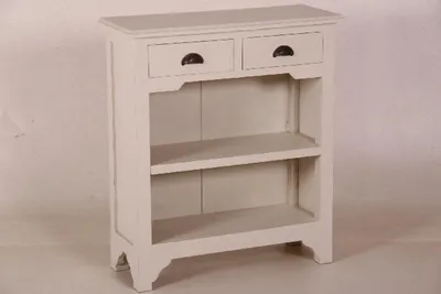 Produktbild von Casa Padrino Landhaus Stil Konsolen Tisch mit 2 Schubladen weiß - Shabby Chic Möbel