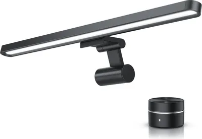 Produktbild von CSL LED Monitorlampe, Bildschirmlampe mit Fernbedienung, Schreibtischlampe, Screenbar, 8W, Monitor Lampe, mehrere Helligkeitsstufen, 3 Lichtfarben, Ein-/Ausschalter, 45° schwenkbar