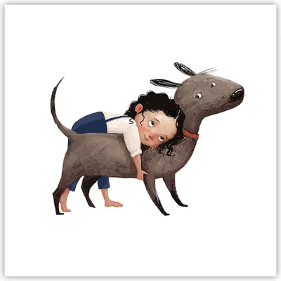 Produktbild von Poster - Poster ohne Rahmen - Kind Hund Bild - 30x30 cm - Wand Bild - Wanddeko - Wandbilder - Kunstposter - Wandposter - Bilder - Kunstdruck - Wanddekoration - Wandbild - P2XAC30x30-4783