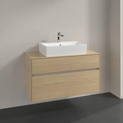 Productafbeelding van Villeroy & Boch Collaro wastafelonderkast, 100 x 50 cm, met 2 lades