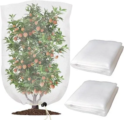 Image de Lot de 2 paniers de jardin de 1 m x 1,4 m avec filet de protection : protège les arbustes fruitiers contre les insectes et les oiseaux