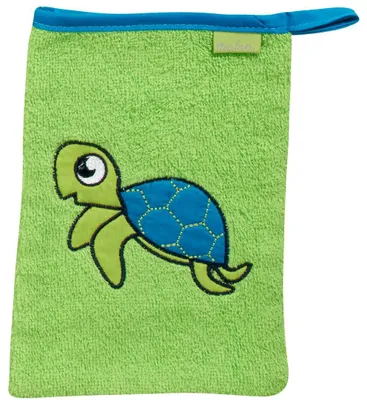 Produktbild von Playshoes 340085 Waschhandschuh Schildkröte, grün