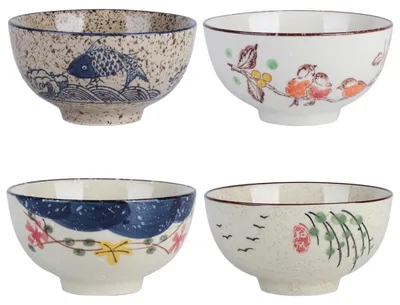 Obrázek produktu pro Misky porcelánové - Sada 4 kusů - 12 x 5,5 cm - Keramika
