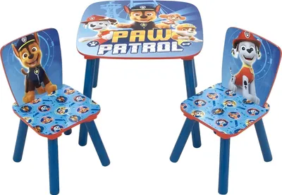 Produktbild von Kinderholztisch + 2 Stühle PAW PATROL, PW12897