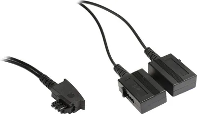 Produktbild von Telefon-Adapter TAE-F Stecker an  2 x TAE-F Buchse,  Länge: 20cm, Good Connections®