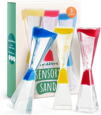 Productafbeelding van Liquid motion timers - Set van 3 - Vloeibare zandloper voor kinderen en volwassenen - Sensorisch fidget speelgoed