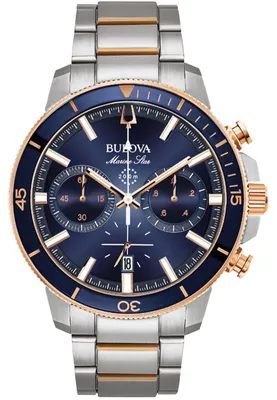 Produktbild von BULOVA 98B301 Marine Star Uhr Herrenuhr Edelstahl Chrono Datum Bicolor