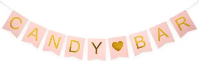 Produktbild von Oblique Unique Candybar Girlande Hochzeit Geburtstag Party Banner 1,8m - rosa gold