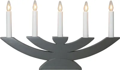 Produktbild von Star Trading 220-04, Leichte Dekorationsfigur, Grau, IP20, Weiß, 5 Glühbirne(n), E10